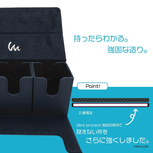 トリプル デッキケース 240 ポケカ トレカケース (ブラック) - Mint Protect